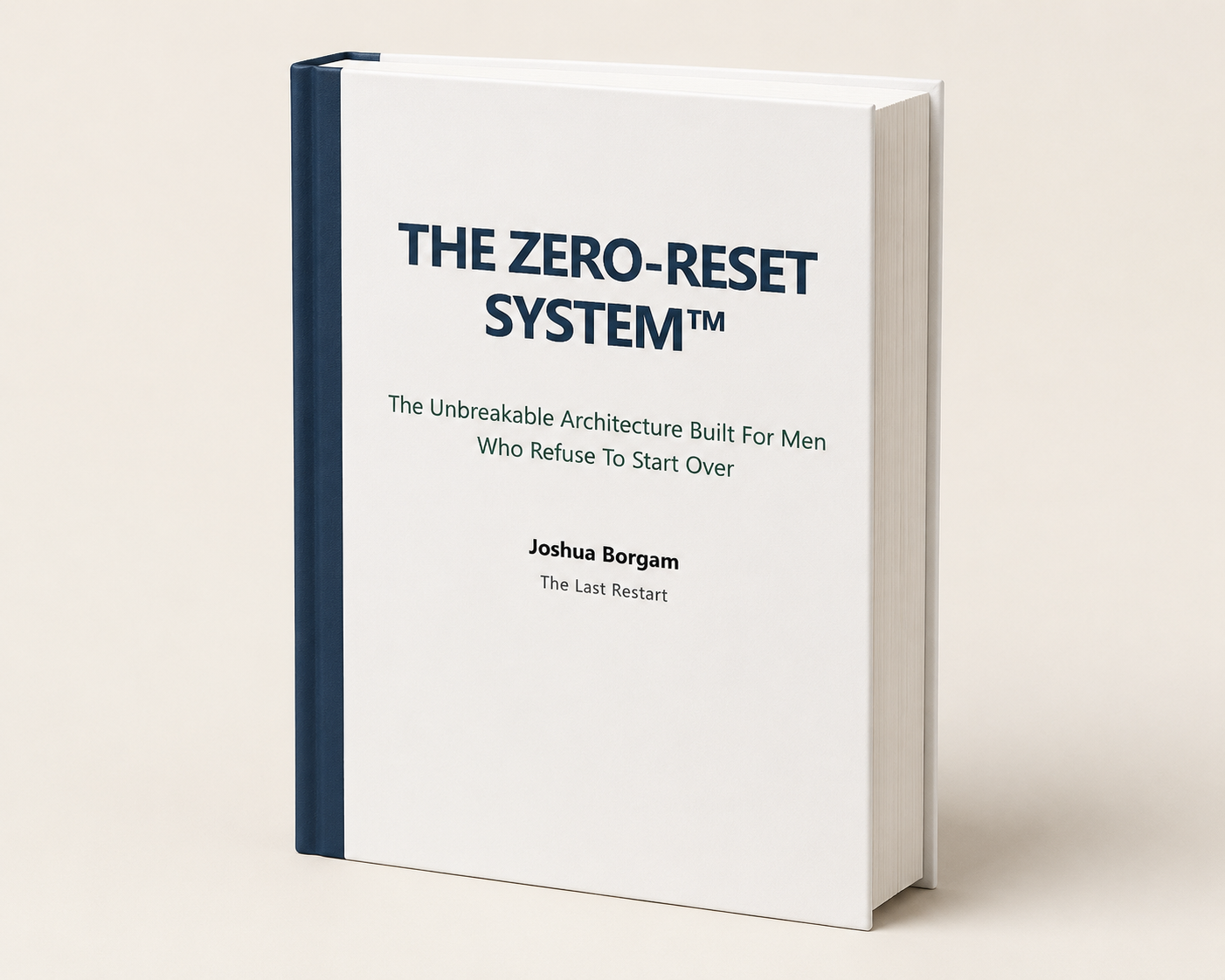 Thick 3D mockup of The Zero-Reset System Core Guide